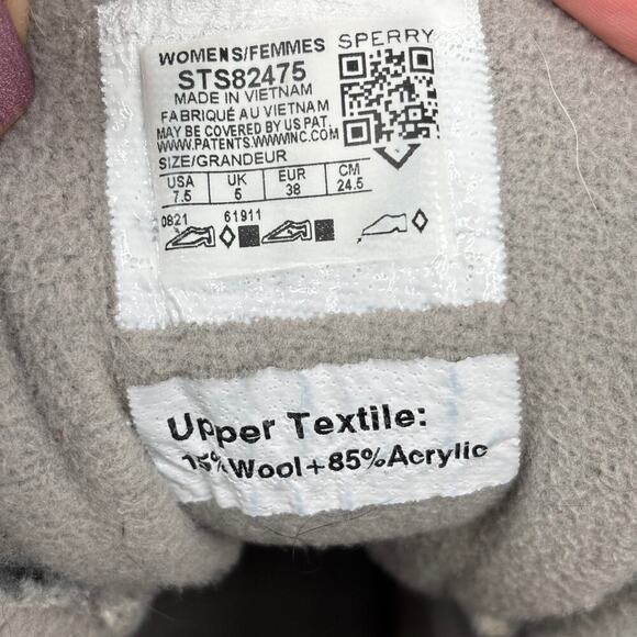 Sperry Duck Boot Womens Size 7.5 Gray Wool Blend 200g Insulated Side Zip - Picture 7 of 10